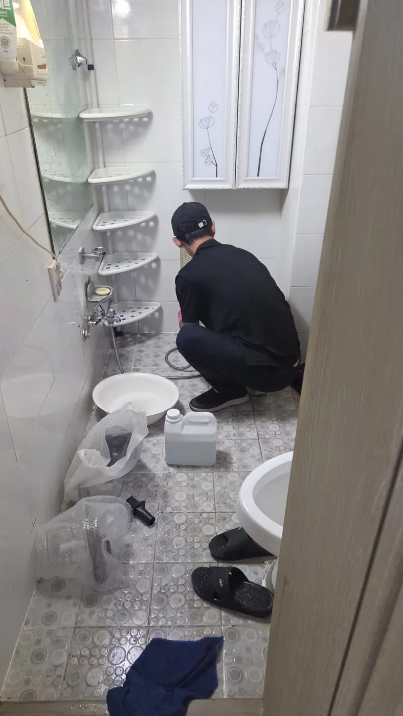 습식 진공 작업 — 하동군 침수청소 현장