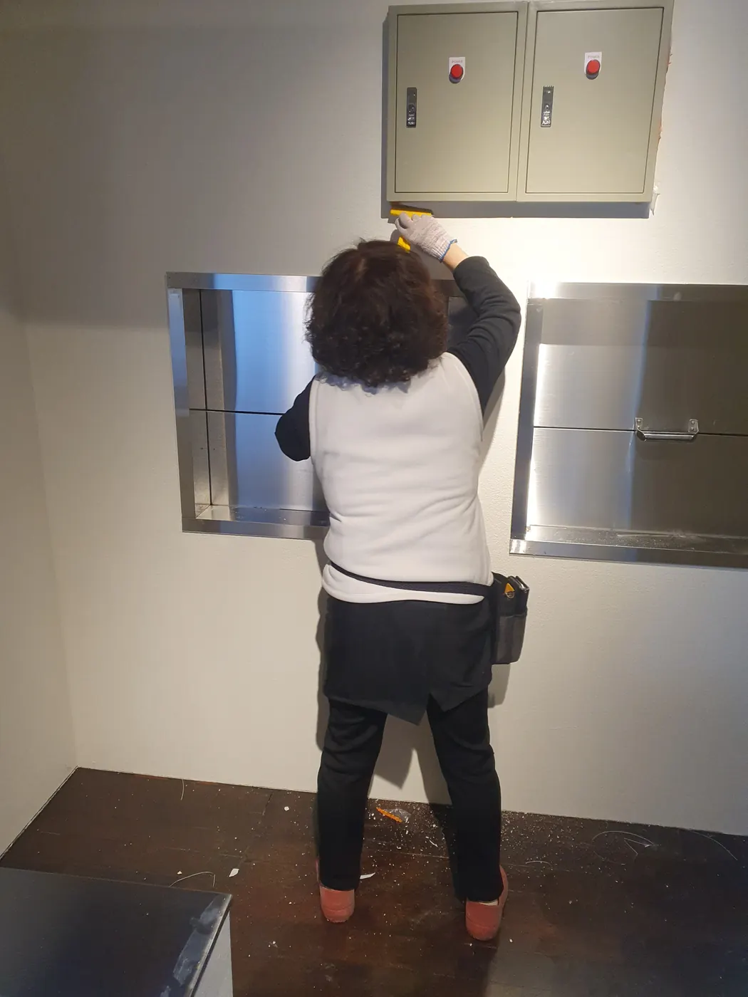 작업 진행 — 서하면 식당청소 현장