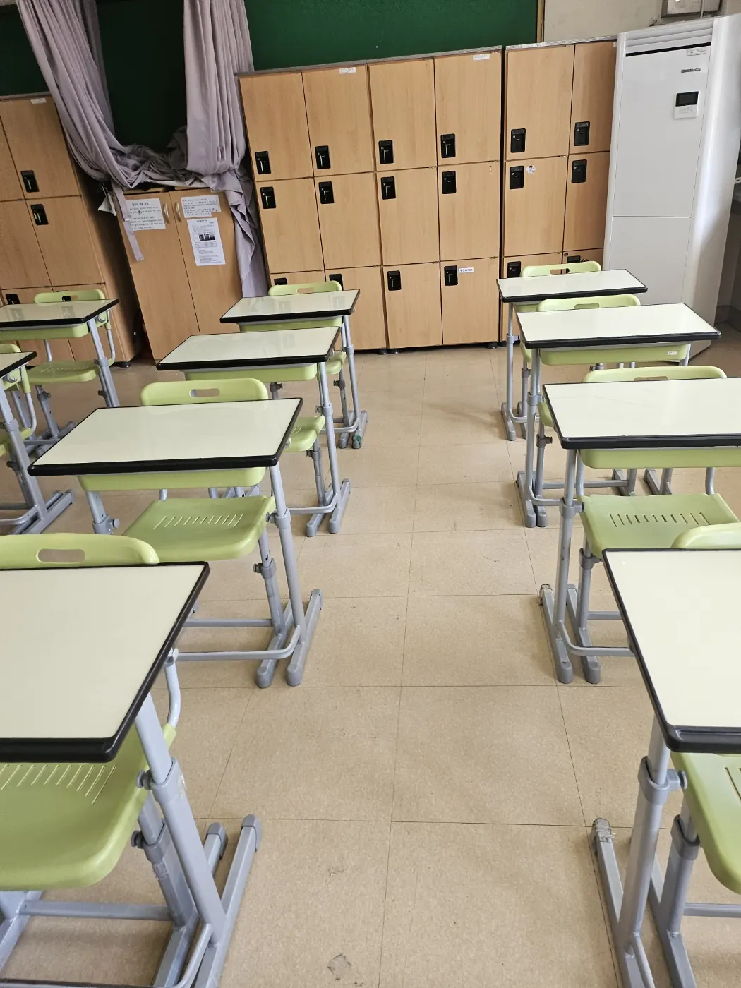 합천군 학교청소 시공 현장 — 교실 정리