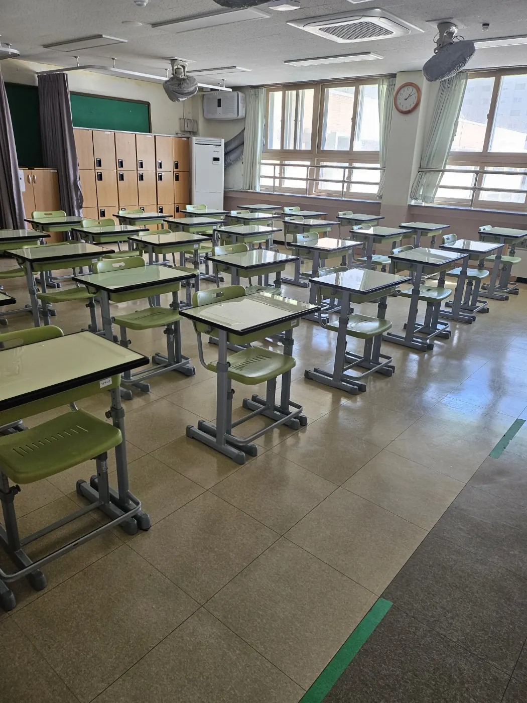 가회면 학교청소 시공 현장 — 교실 마감